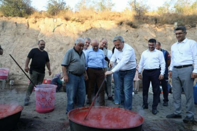Kayseri Melikgazi'de salça kaynatma günleri