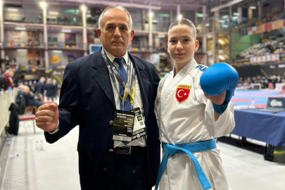 Bursalı karateci Nisanur Çakır'dan gümüş madalya