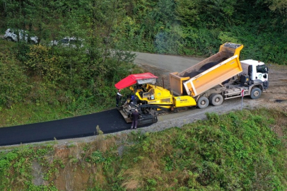 Ordu'da Gürgentepe sıcak asfaltla yenileniyor