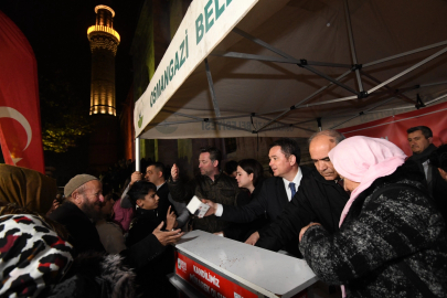 Bursa Osmangazi'de kandil simidi ikramı