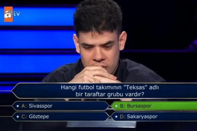 Kim Milyoner Olmak İster yarışmasında Bursaspor sorusu gündem oldu