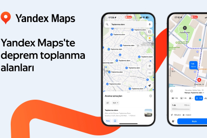 Yandex Maps, AFAD'ın açık verilerinden yararlanarak Türkiye genelinde deprem toplanma alanlarını haritaya ekledi