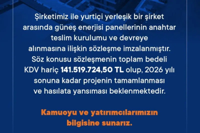 Kalyon PV’den 141,5 Milyon TL’lik GES Sözleşmesi