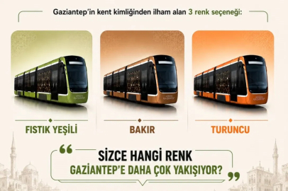 Gaziantepliler tramvay renklerini kendileri netleştirecek