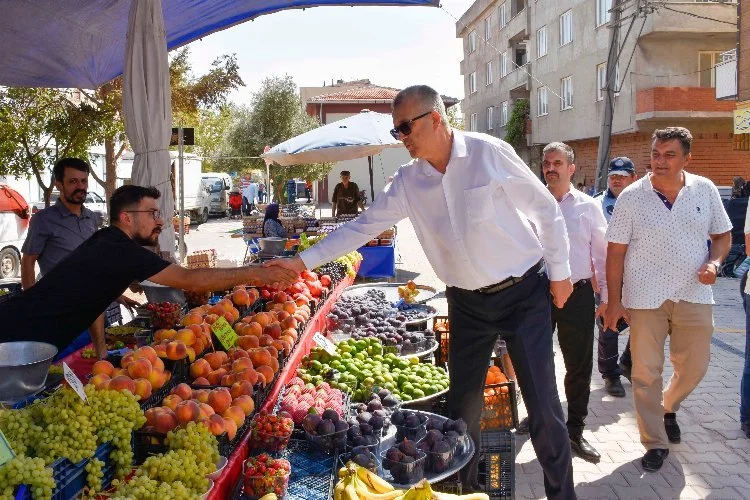 Bursa'da Karacabeyliler yeni semt pazarından memnun