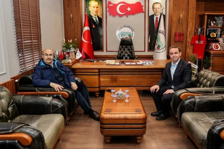 Bursa Valisi Demirtaş Keles Belediye Başkanı Ali Doğru'yu makamında ziyaret etti