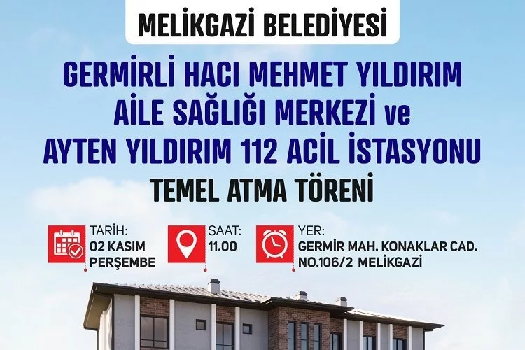 Kayseri Melikgazi'den Germir'ye aile sağlık merkezi